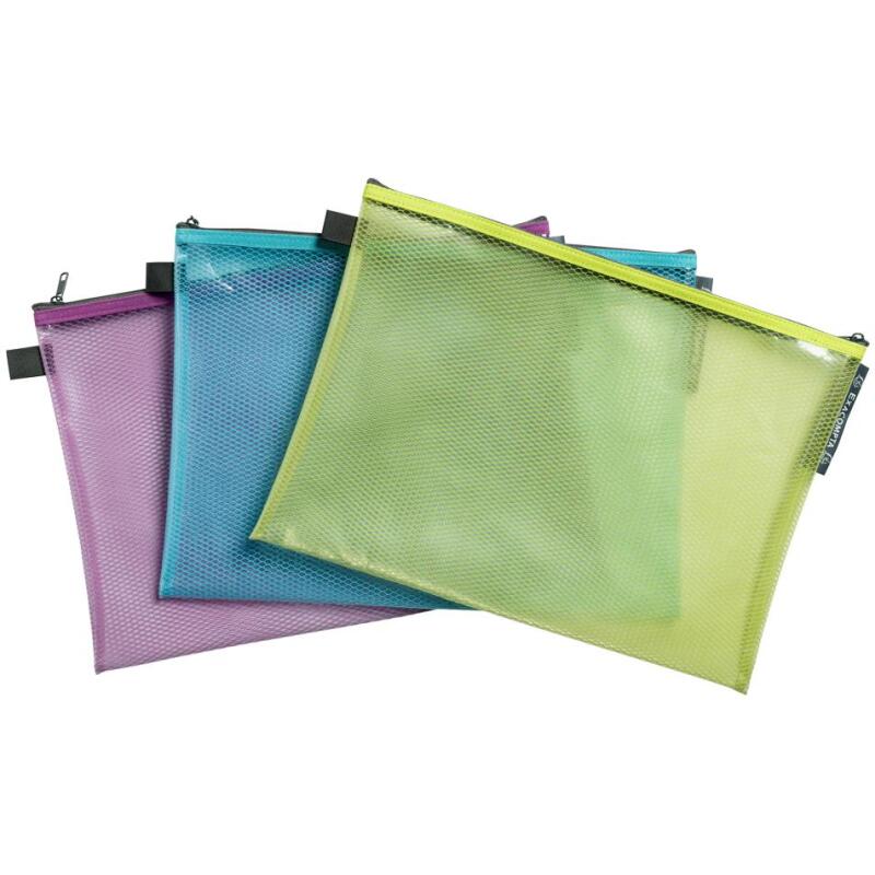 Pochette à fermeture éclaire en plastique souple Pop'N Co - Couleurs assorties