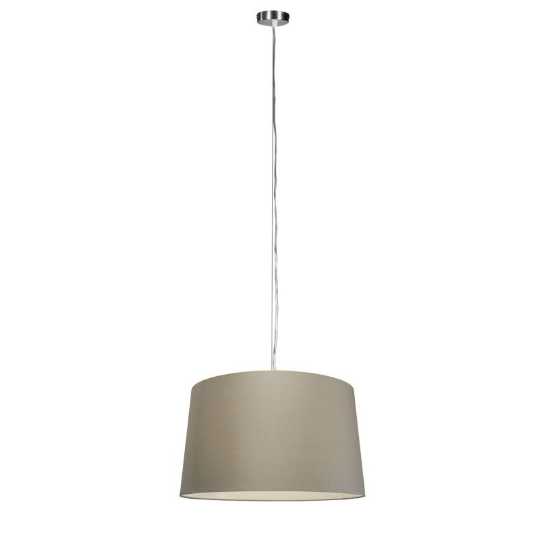 Moderne hanglamp staal met kap 45 cm taupe - Cappo 1