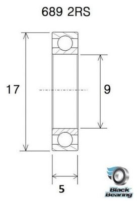 Roulement B5 - BLACKBEARING - 689 2rs