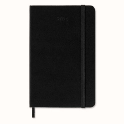 Black Pocket Horizontal Wkly Hard 12M Diary 2024 (Diary)