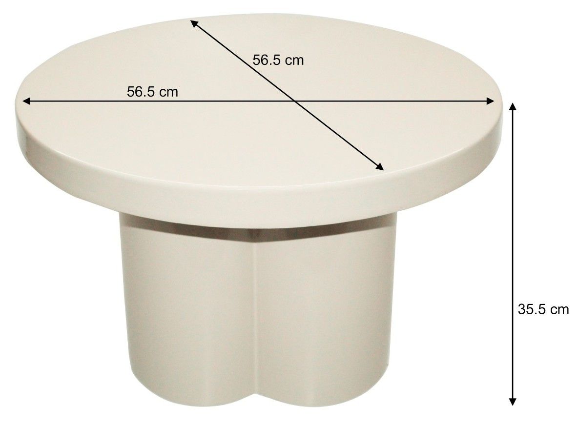 Salontafel Off White Noa ⌀56.5  x H35.5 cm