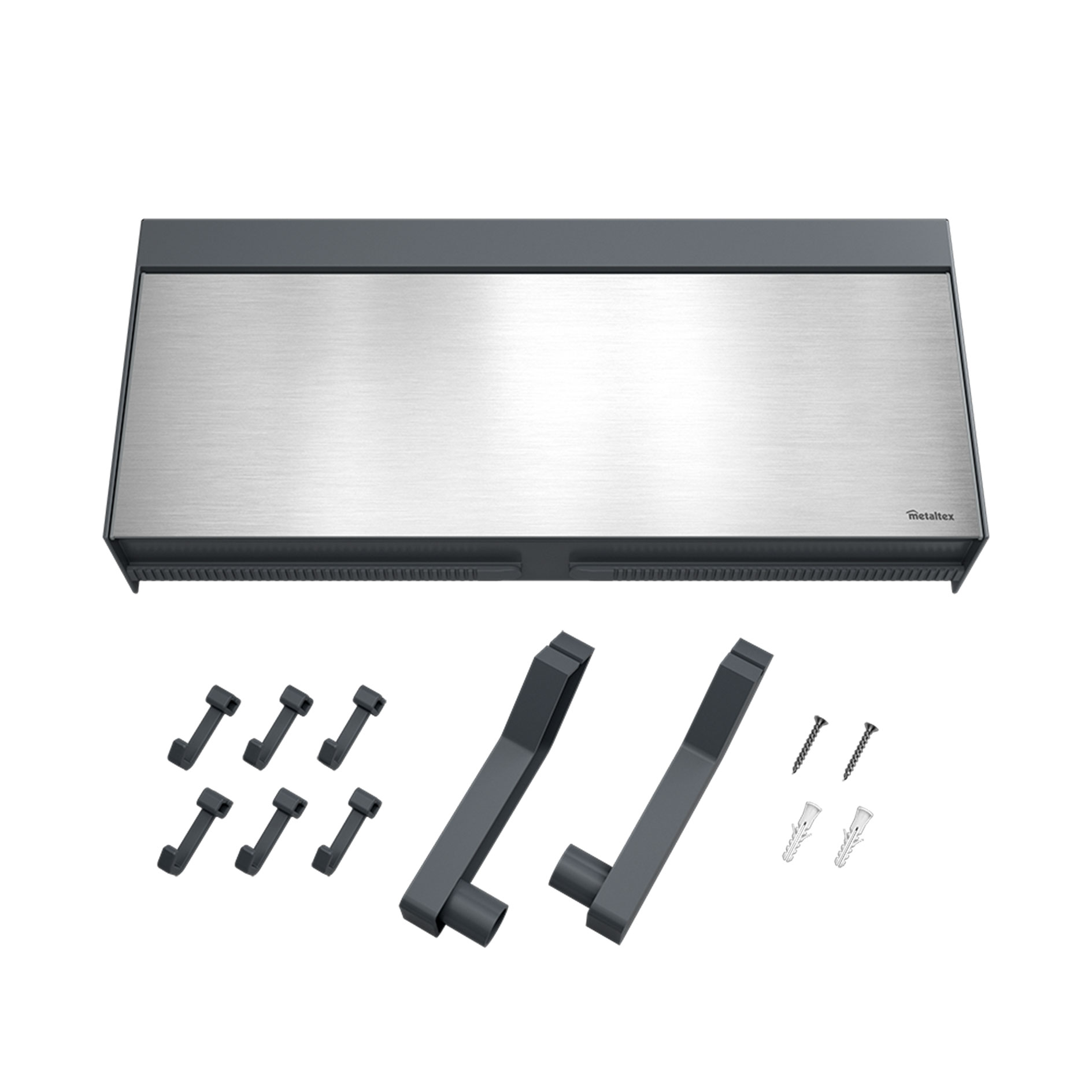 Küchenrollenhalter - silber-grau - für 3 Rollen