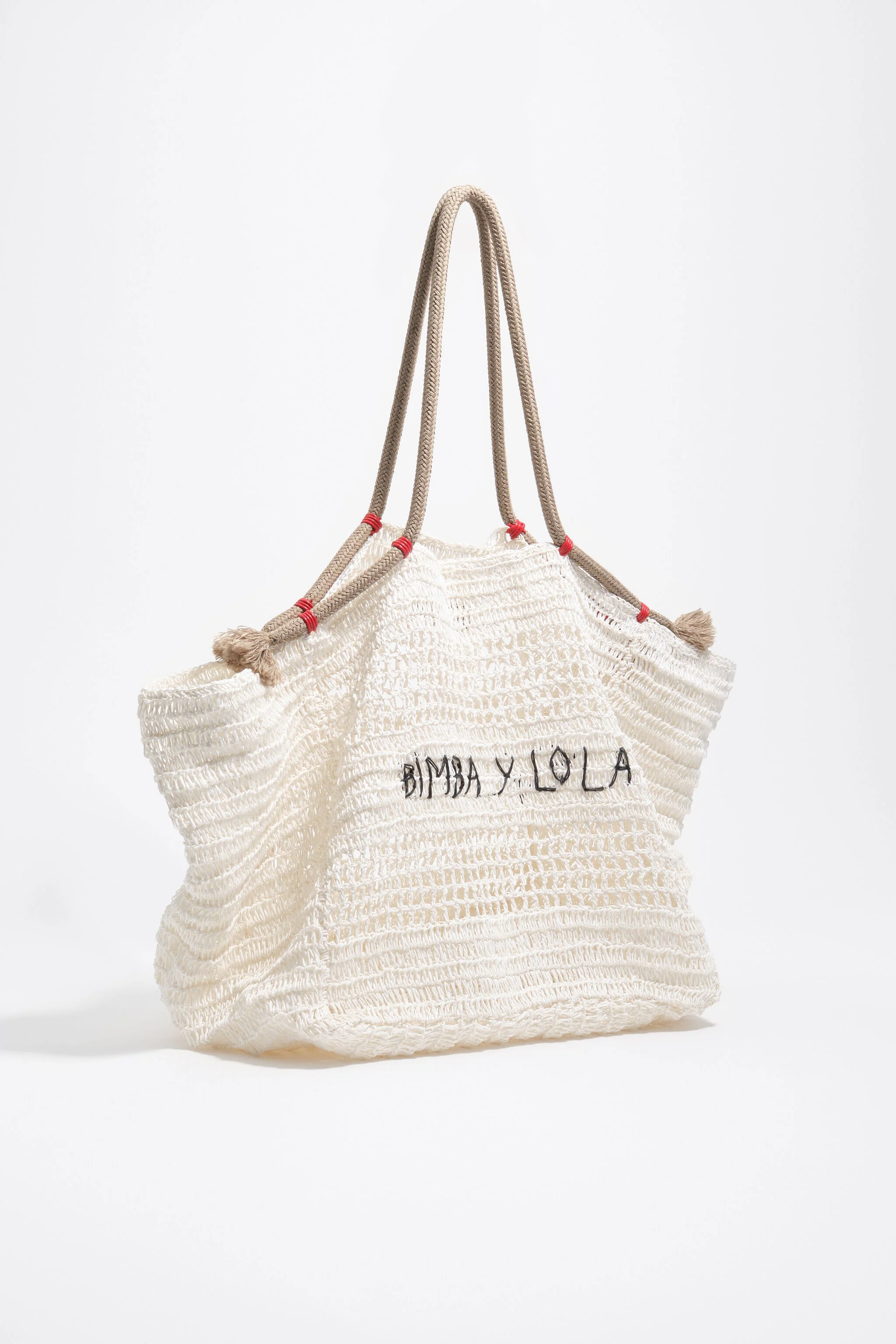 Bolsa de ombro grande de papel branco