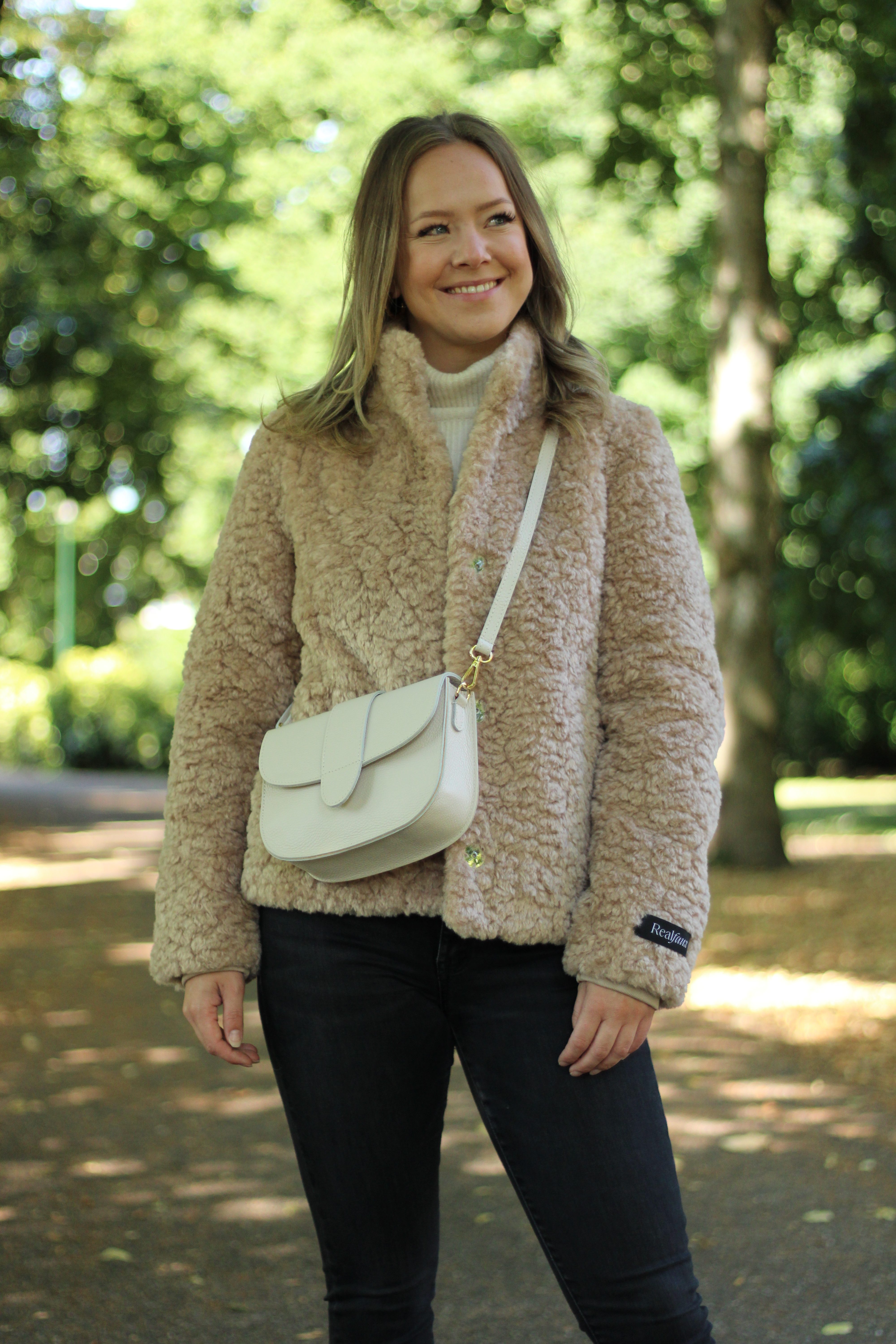 Rino & Pelle - Kion Faux Fur Jacket With High Neck - Oat