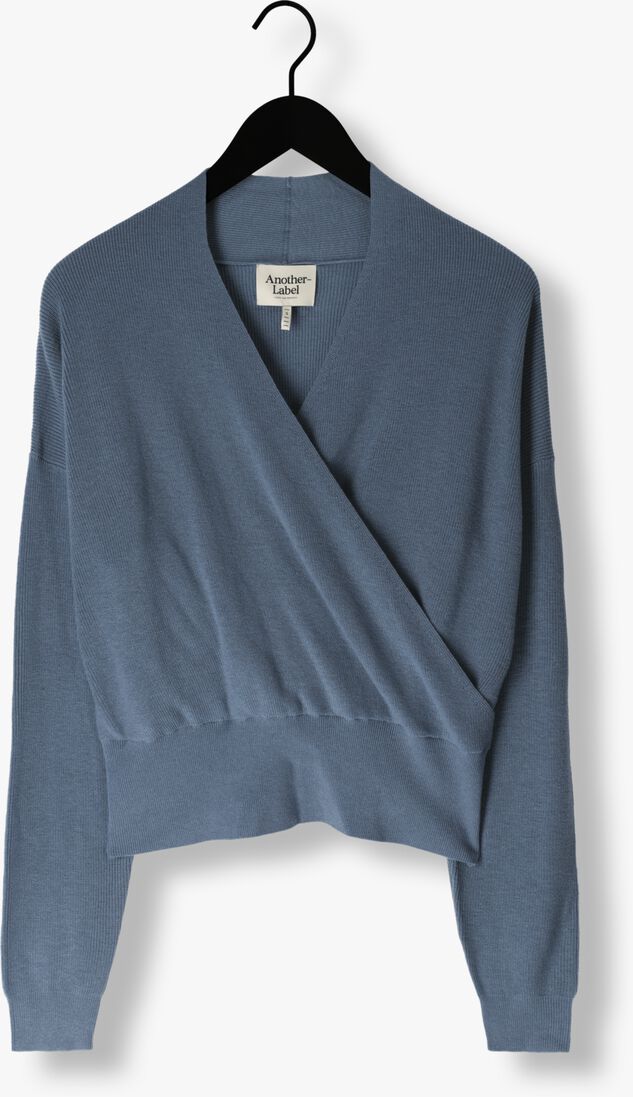 ANOTHER LABEL blauwe another label trui len knitted pull l/s