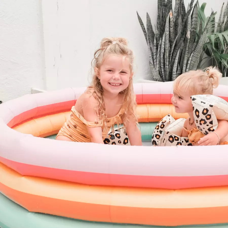 Swim Essentials Aufblasbarer Pool Regenbogen Ø 150 cm
