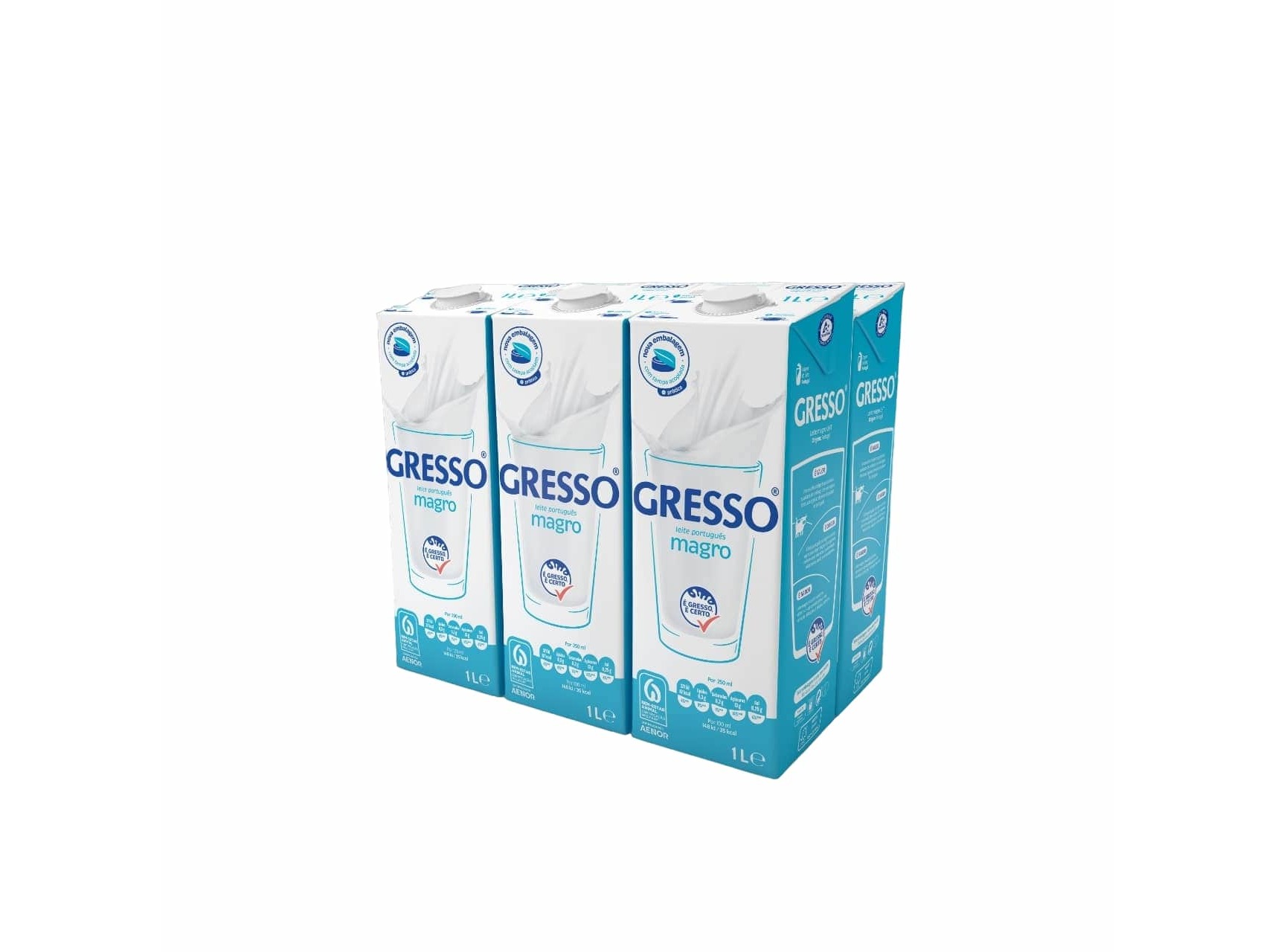 LEITE MAGRO GRESSO 6X1L