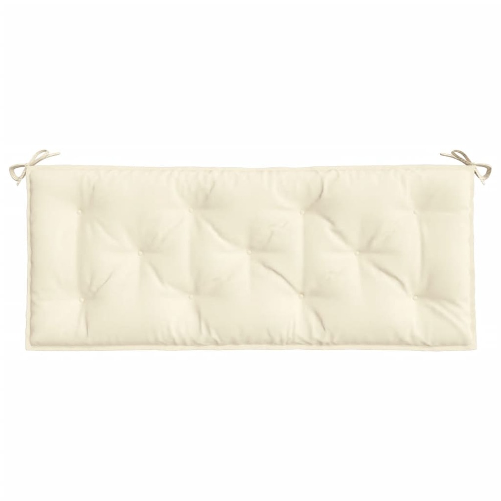 Coussins de banc de jardin 2 pcs blanc crème tissu oxford