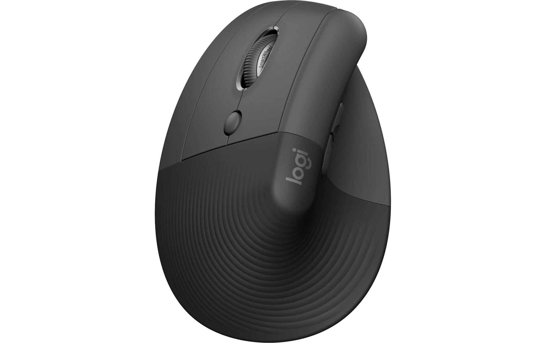 Ergonomische Maus Lift Left GraphiteKomfortable ergonomische Linkshänder-Maus mit vertikalem Design für kleine bis mittelgrosse Hände