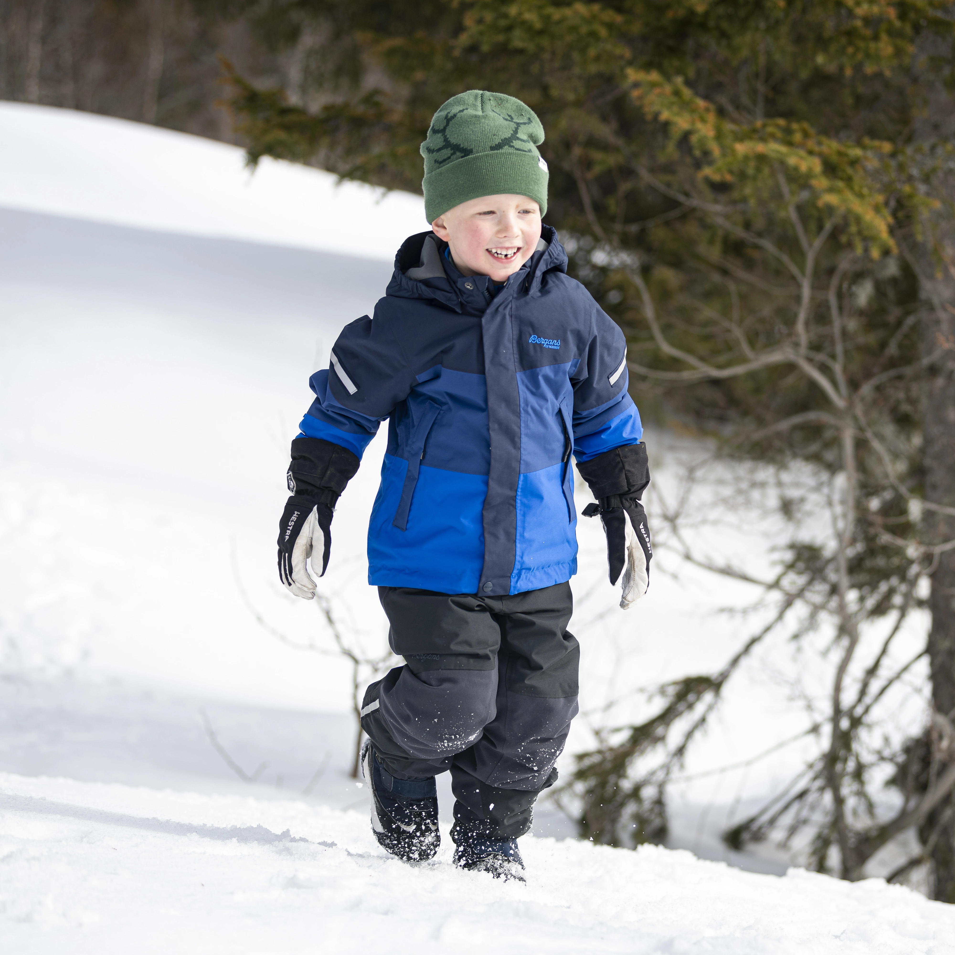 Lilletind Insulated Kids Jacket Navy Blue / Lazuli Blue
