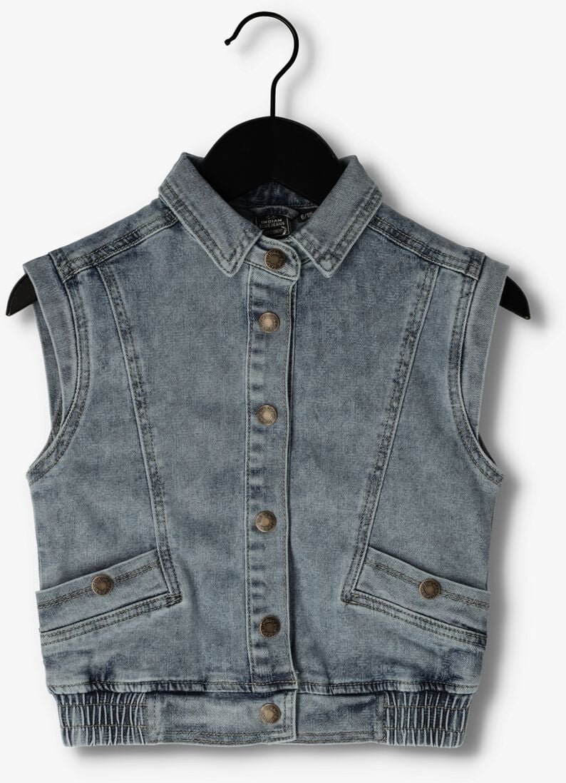 INDIAN BLUE JEANS blauwe indian blue jeans gilet denim printed gilet
