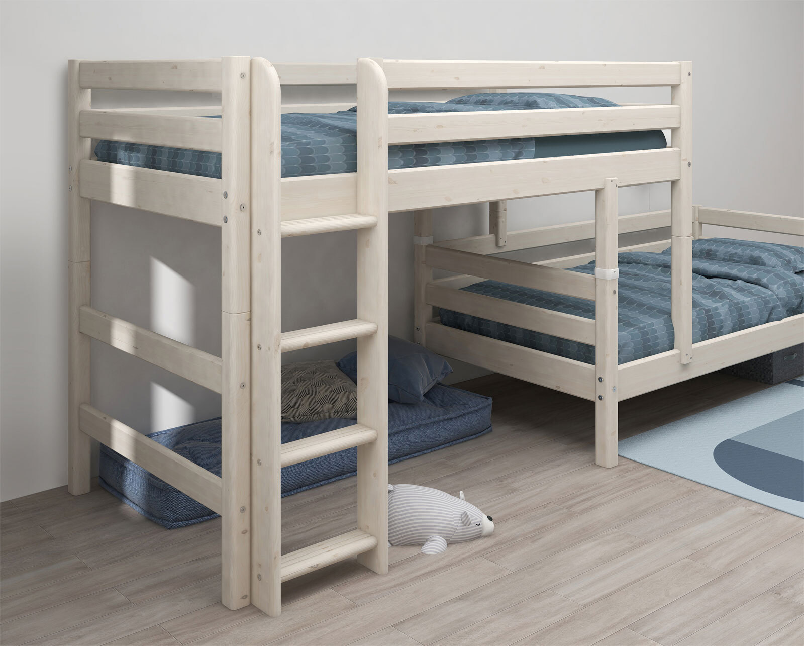 FLEXA Etagenbett CLASSIC mattweiß