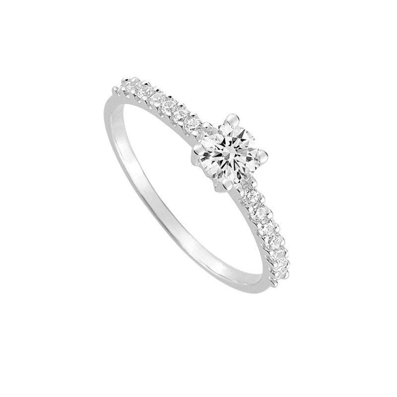 Bague femme - Oxyde de zirconium - Or 9 Carats