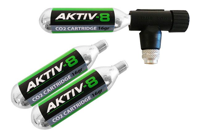 AKTIV-8 CO2 Pumpen-Set inkl. 3 Patronen 16g mit Gewinde kaufen | Bike-Discount