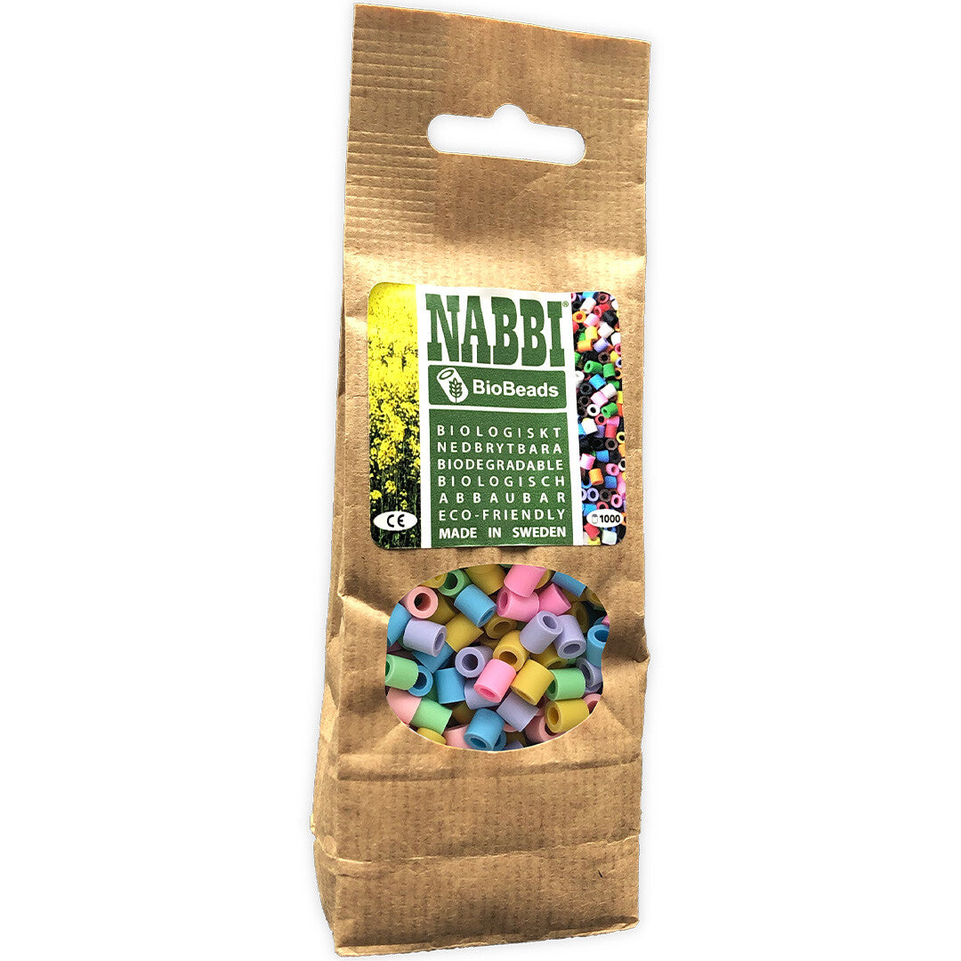 Nabbi biobeads® strijkkralen pastel mix - 1000st