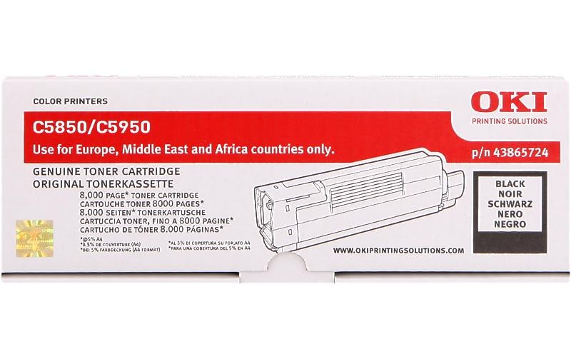 Toner 43865724 Black<br>für C5850/5950