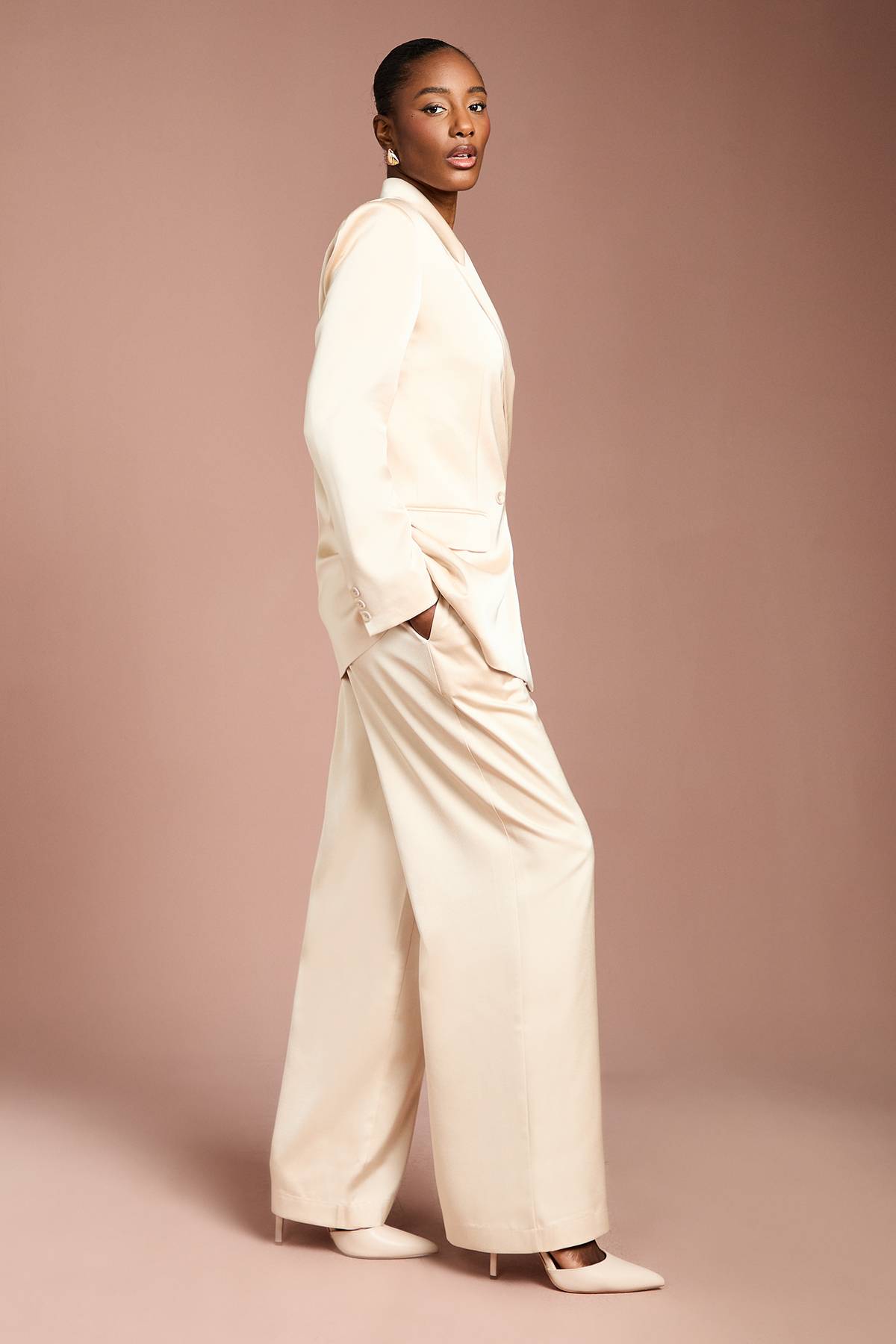 Coast Pantalon Évasé en Satin
