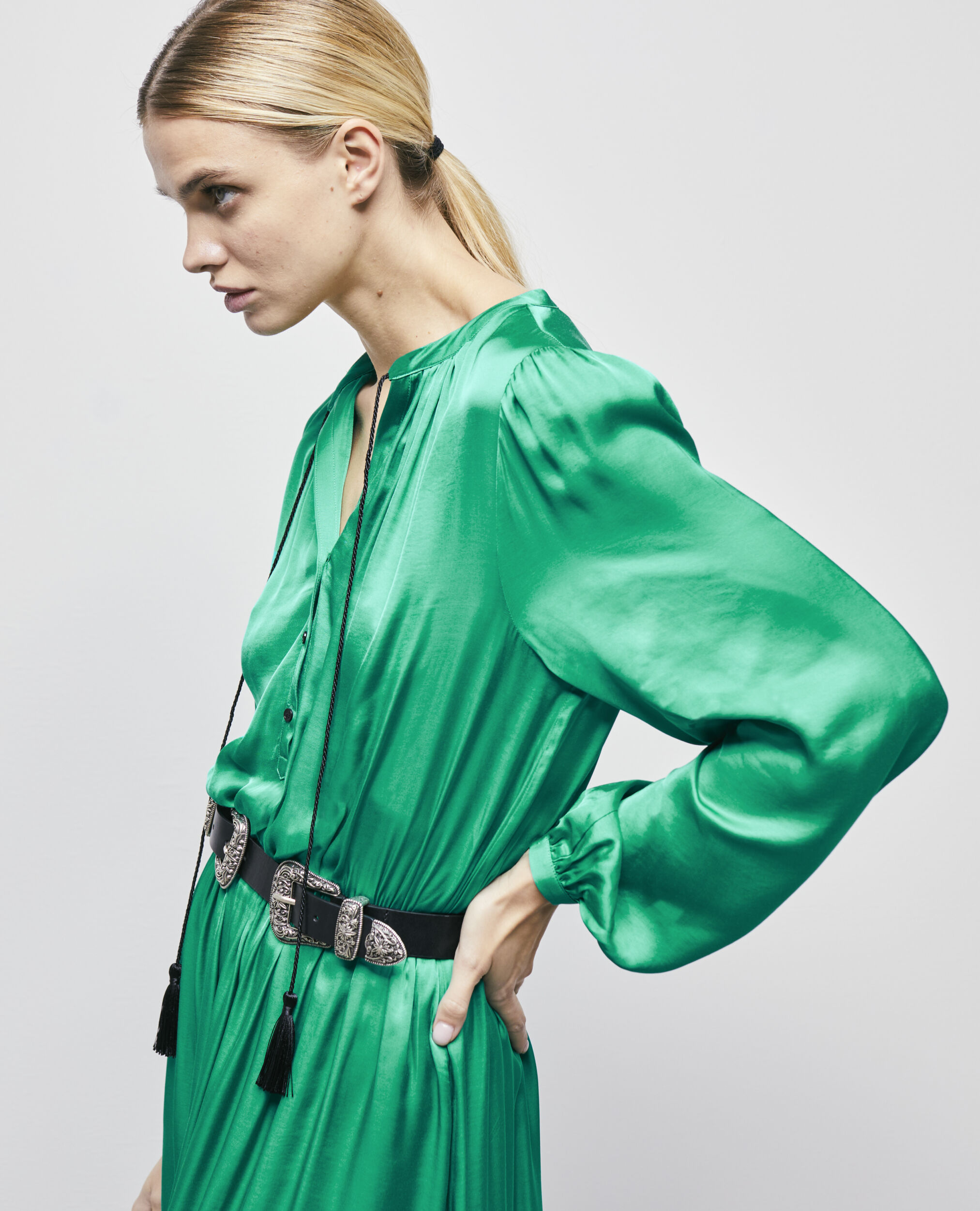 Robe longue verte