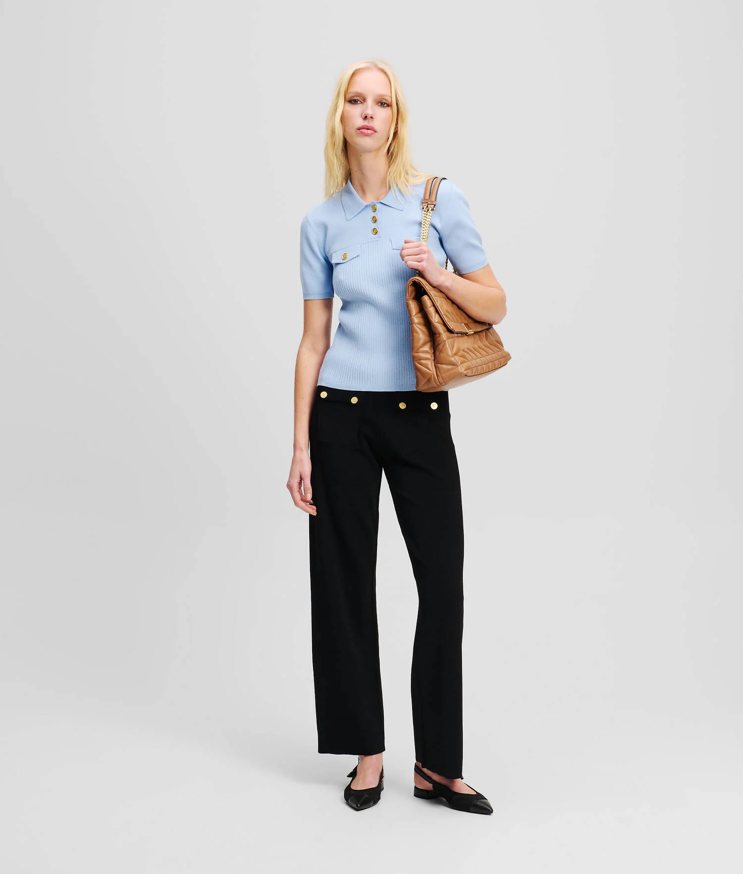 POLO AVEC BOUTONS - Bleu Kentucky