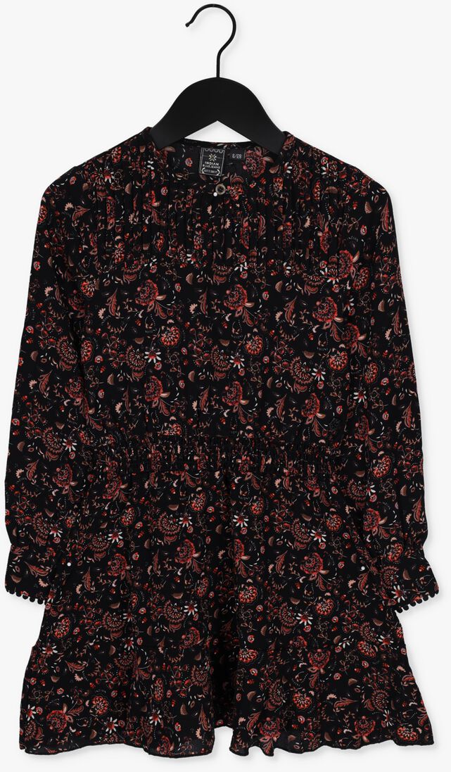 INDIAN BLUE JEANS zwarte indian blue jeans mini jurk paisley dress
