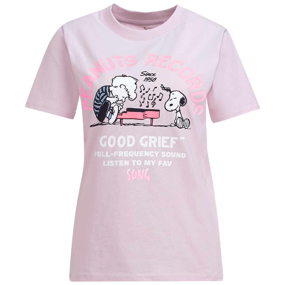 Peanuts T-Shirt mit Brust- Print helllila