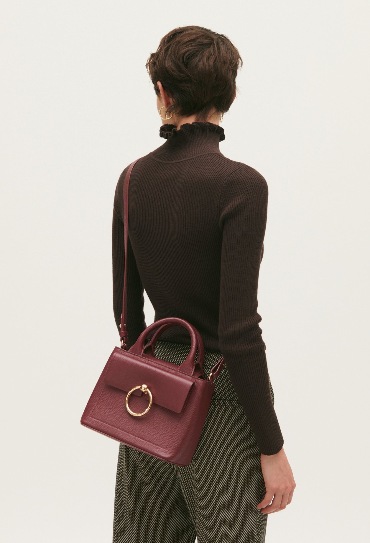 Sac Anouck cuir bordeaux