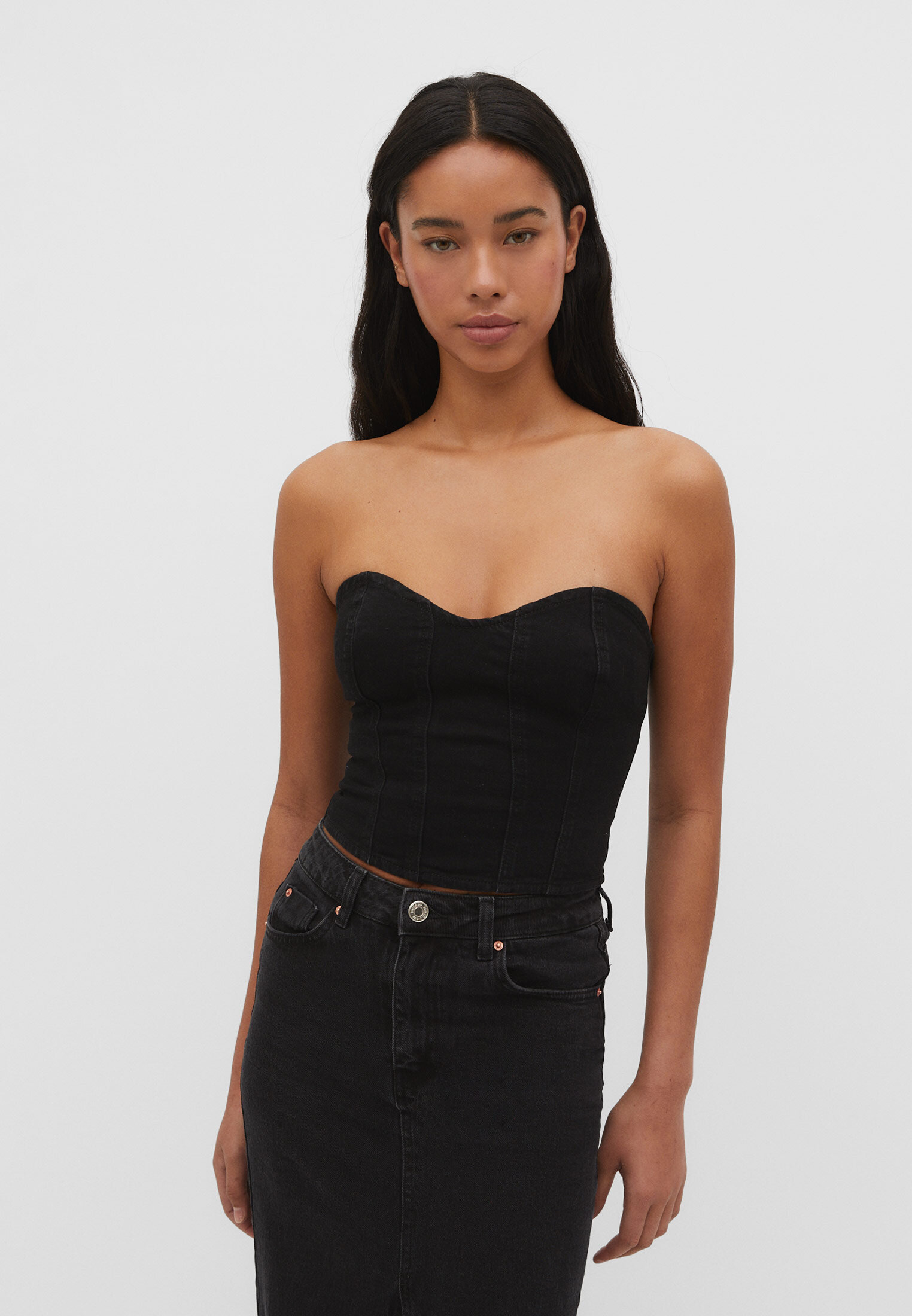 Top bustiê jeans