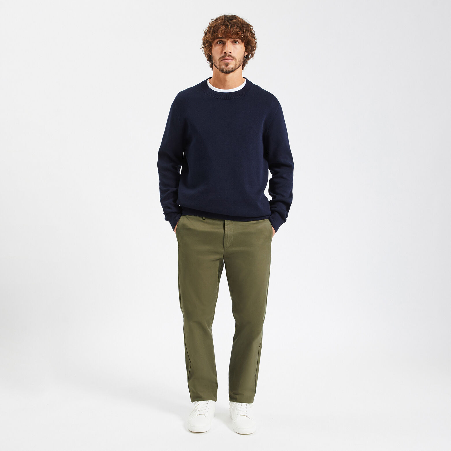 Pantalon chino regular 'le parfait by JULES' Vert kaki