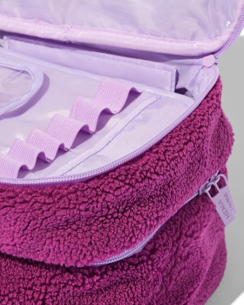 étui de maquillage en tissu teddy