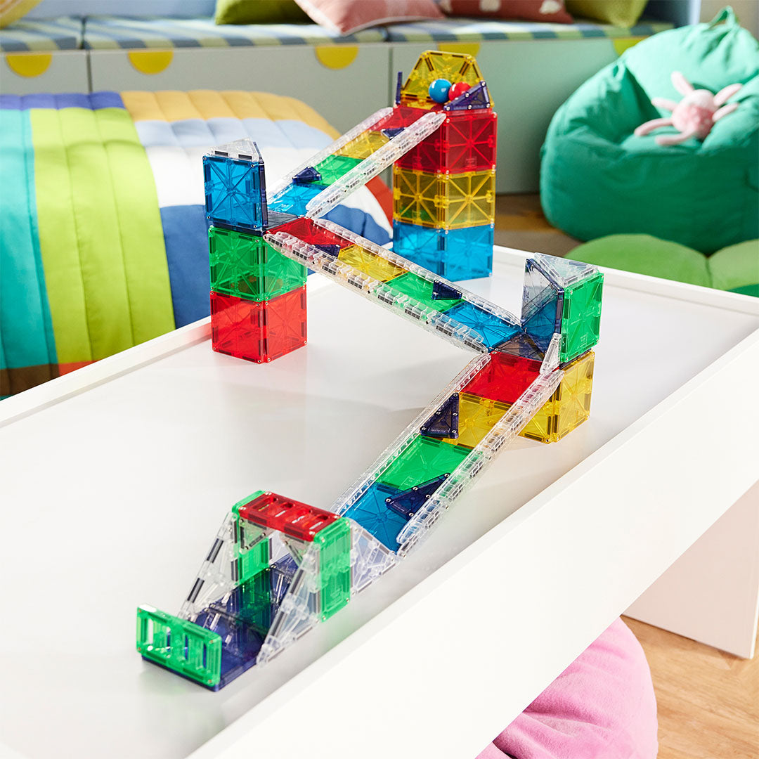 magna-tiles knikkerbaan rail racers deluxe - 90st