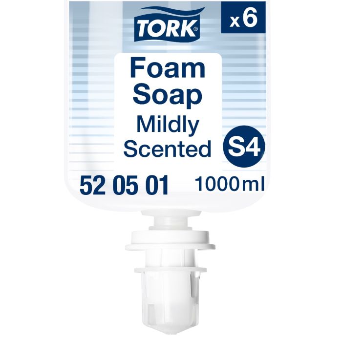 Tork 520501 6st S4 schuim soap mild 6x1ltr (520501)
