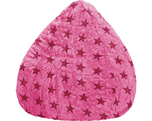 Zitzak Zitpunt Zitzak Fluffy Stars L ca. 120 liter roze 70x90 cm