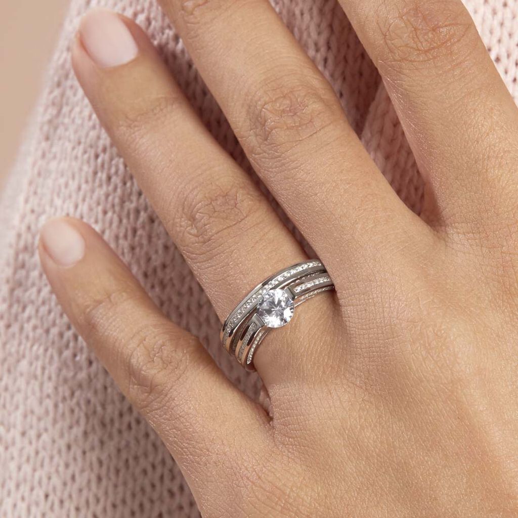 Bague Malou Argent Blanc Oxyde De Zirconium