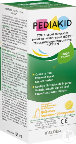 Pediakid Sirop Toux Sèche Et Grasse Goût Citron 125ml
