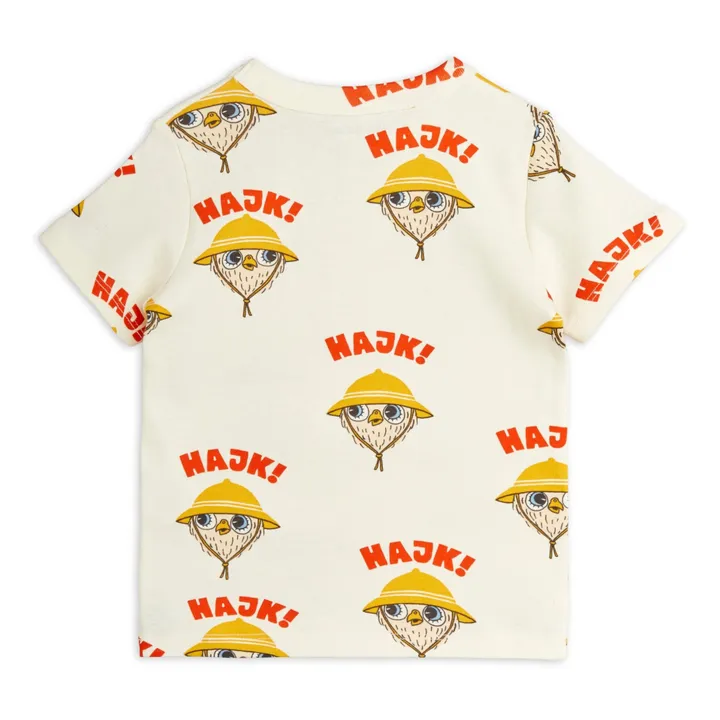 Mini Rodini T-Shirt Chouette Coton Bio | Ecru