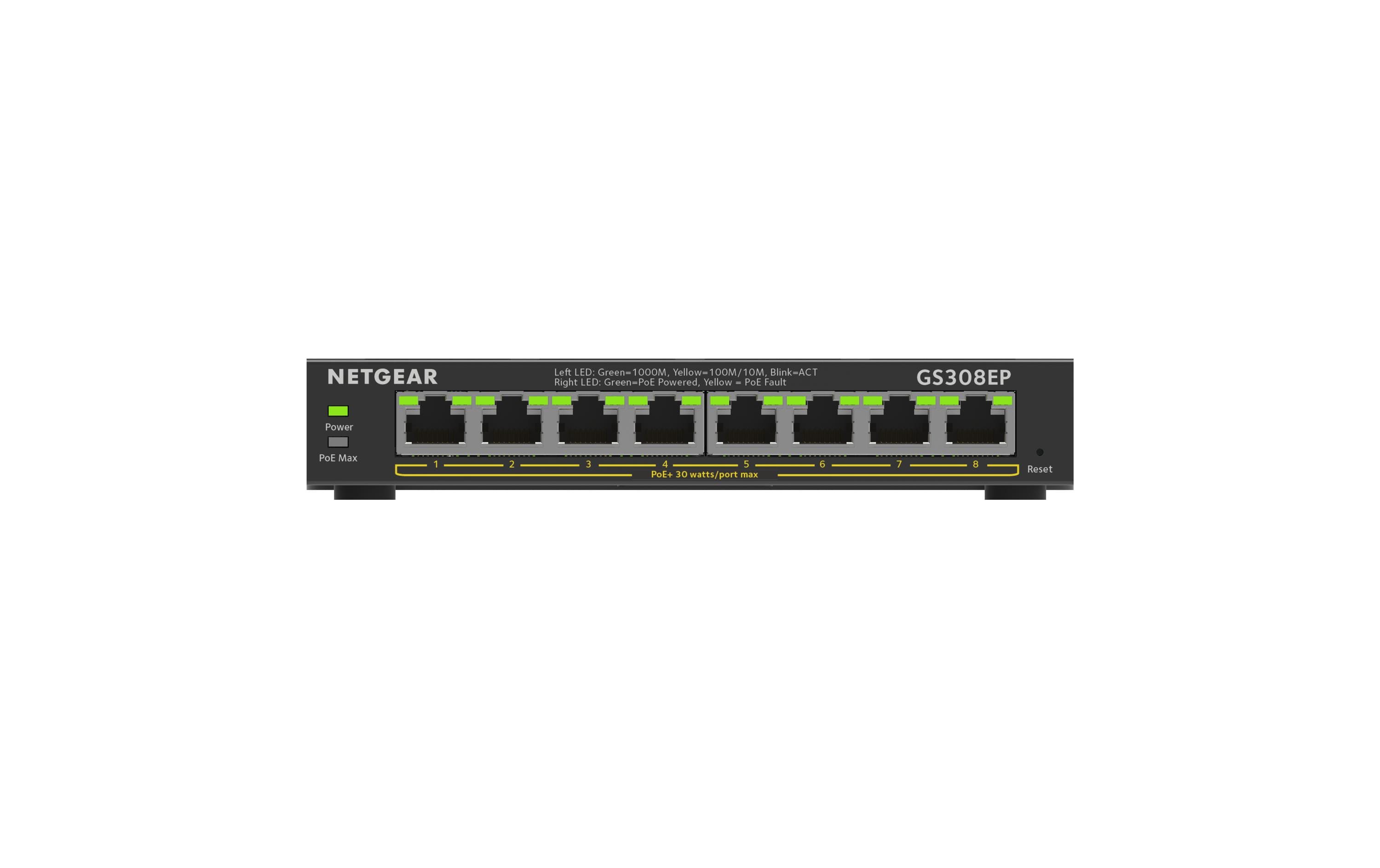 PoE+ Switch GS308EP-100PES 8 Port8-Port Gigabit Ethernet PoE+ Smart Managed Plus Switch (GS308EP)