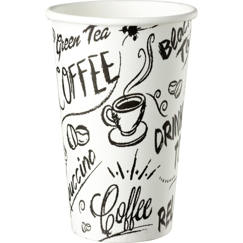 Gobelet en carton Graffiti Bruneau - 34 cl - Lot de 80