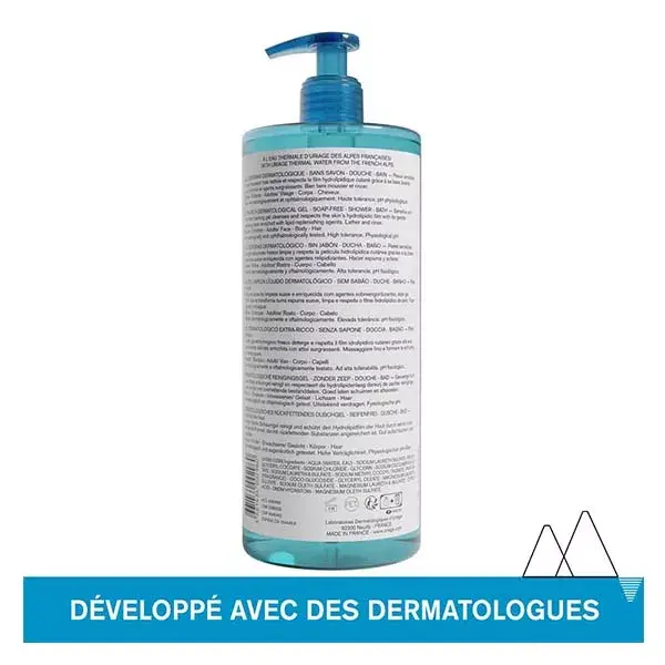 Uriage Gel Surgras Dermatologique Doux Sans Savon Peaux Sensibles Corps 1L