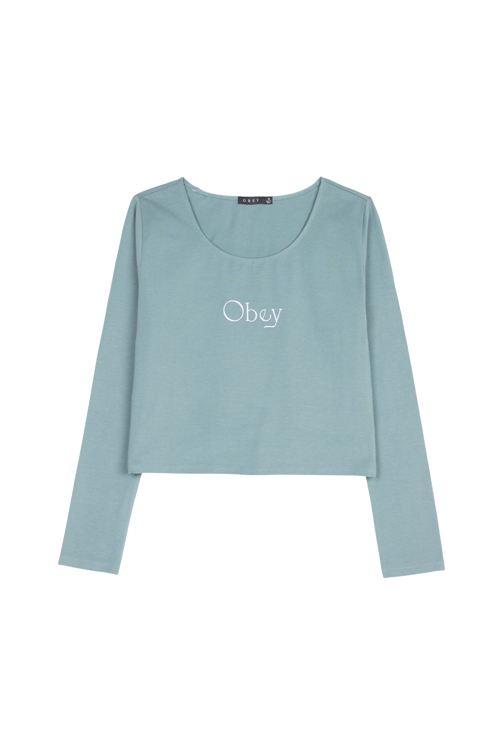 OBEY Top à encolure ronde FREQUENCY Bleu