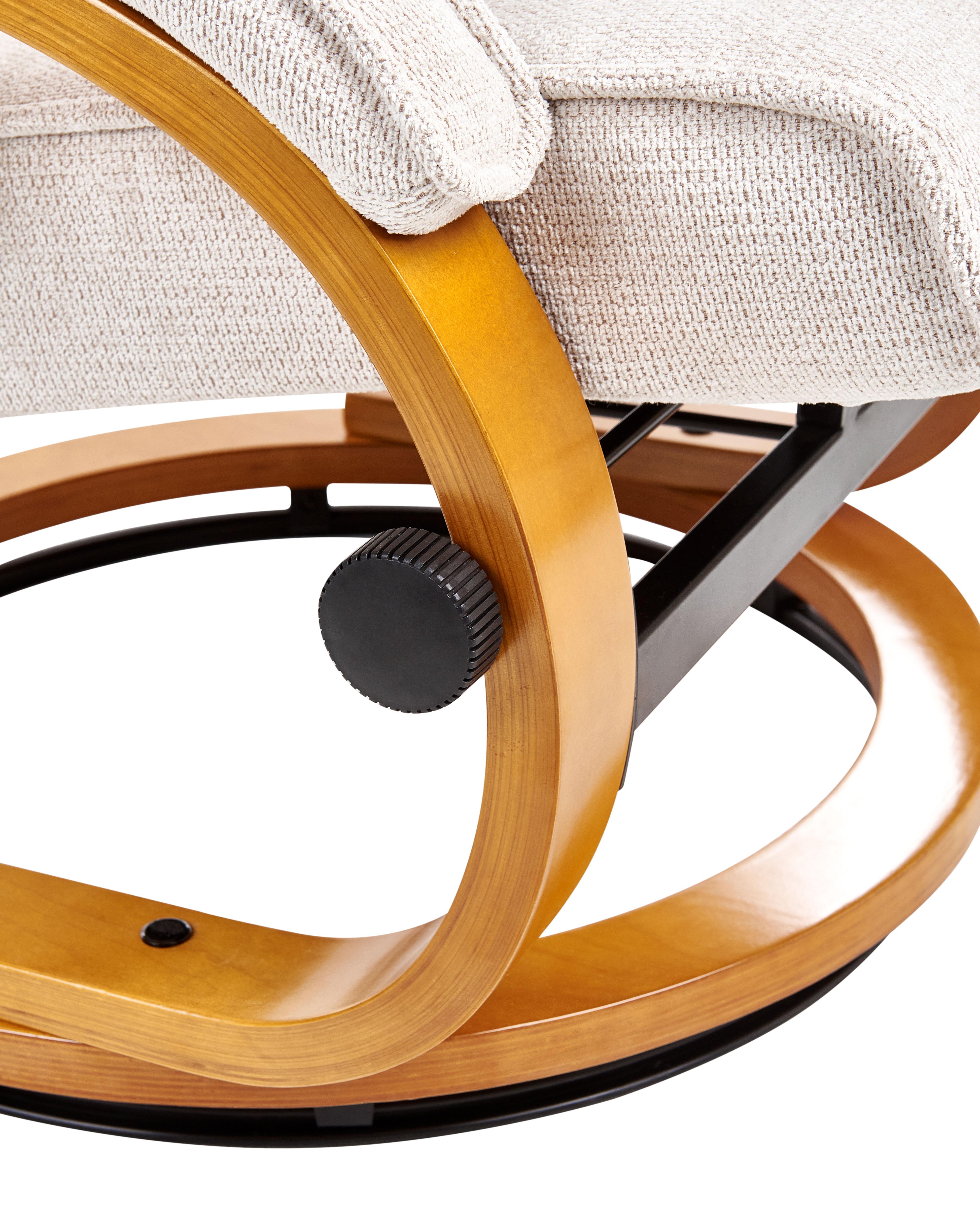 Massagestoel HERO met voetenbank Stof Lichtbeige