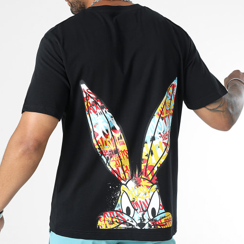 Tee Shirt Oversize Large Half Bugs Bunny Graffiti Noir