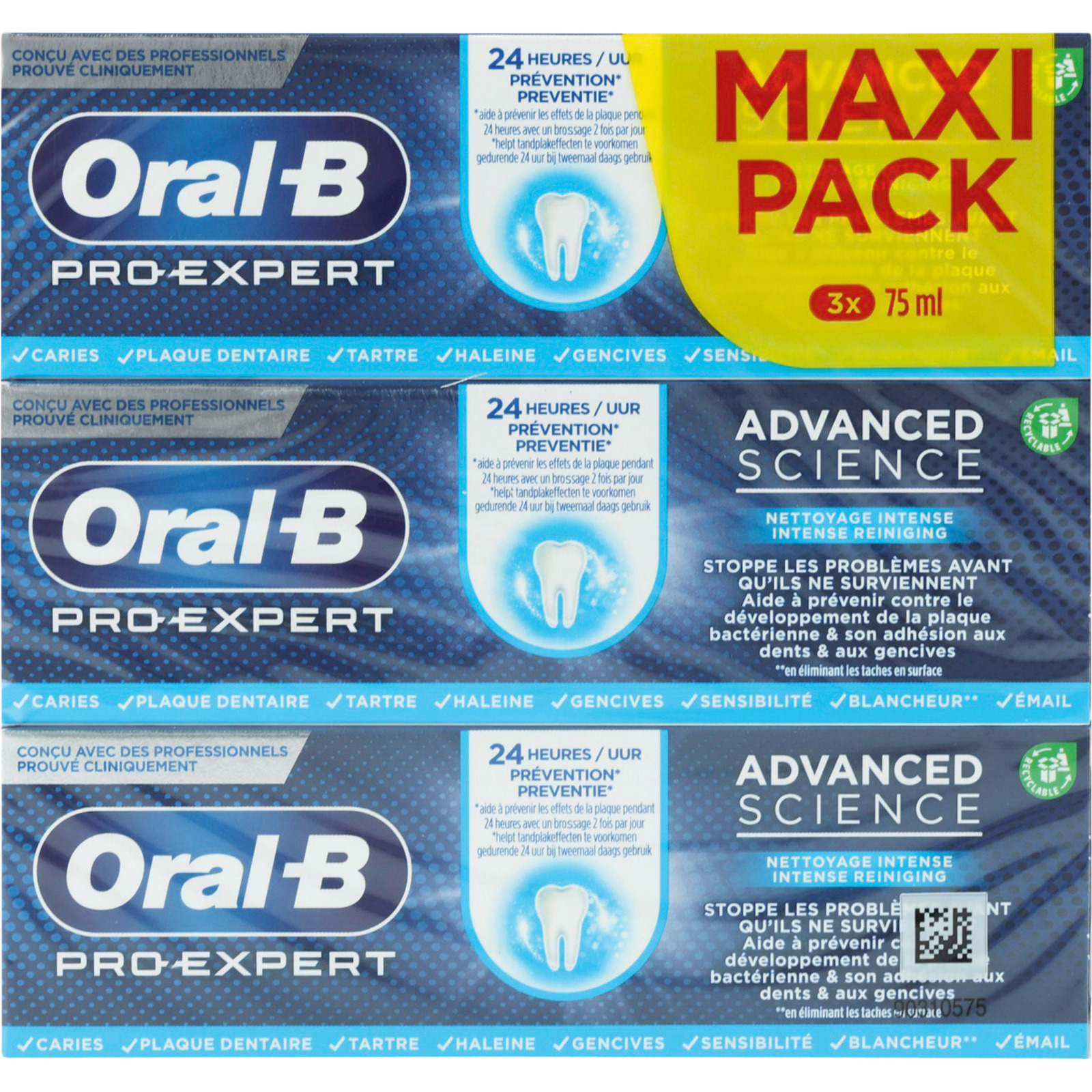 Oral-B Zahnpasta Pro-Expert Advanced Science 3 x 75 ml
