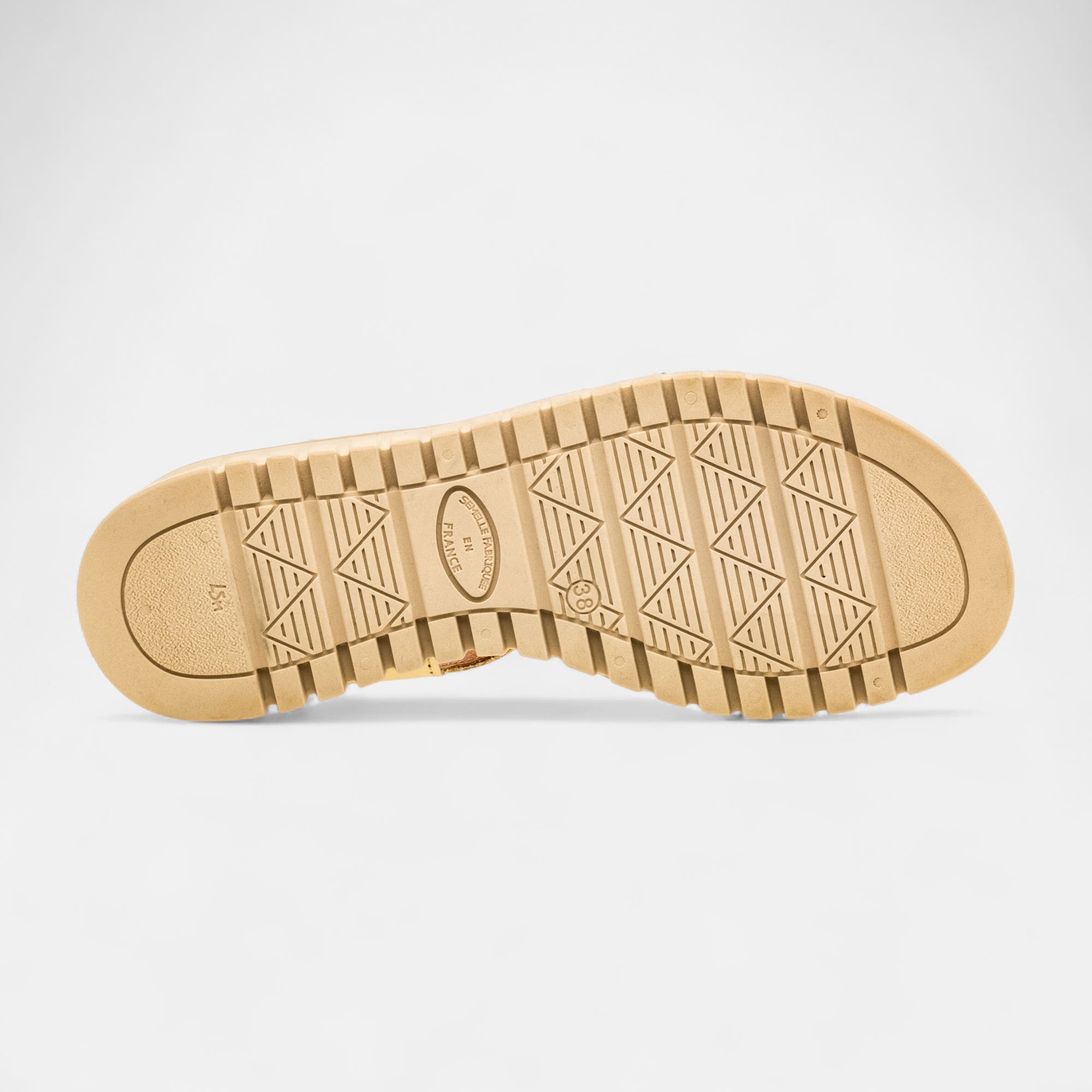 Sandales à talon compensé Femme en cuir or