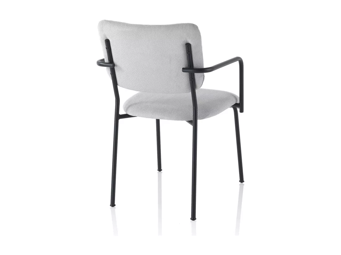 Set de 2 Chaises avec accoudoirs LOIS gris clair