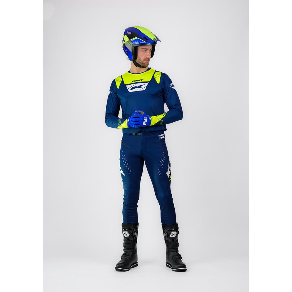 Kenny - Maillot Trial Up Kamo Navy / Jaune fluo / Blanc
