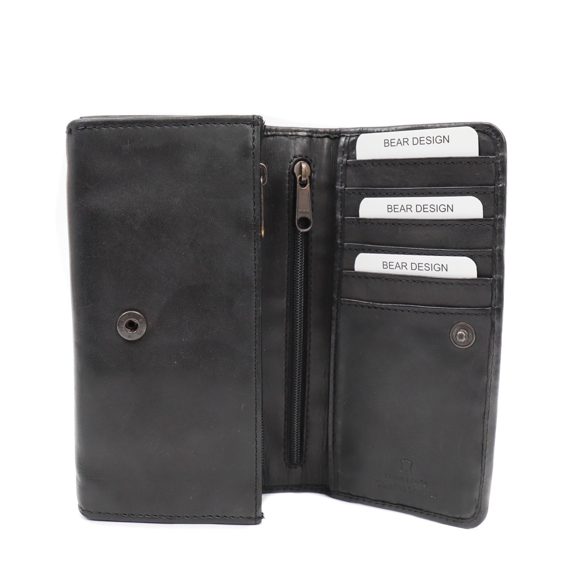 Bear Design Cow Lavato Portemonnee Noor Zwart CL9918 RFID