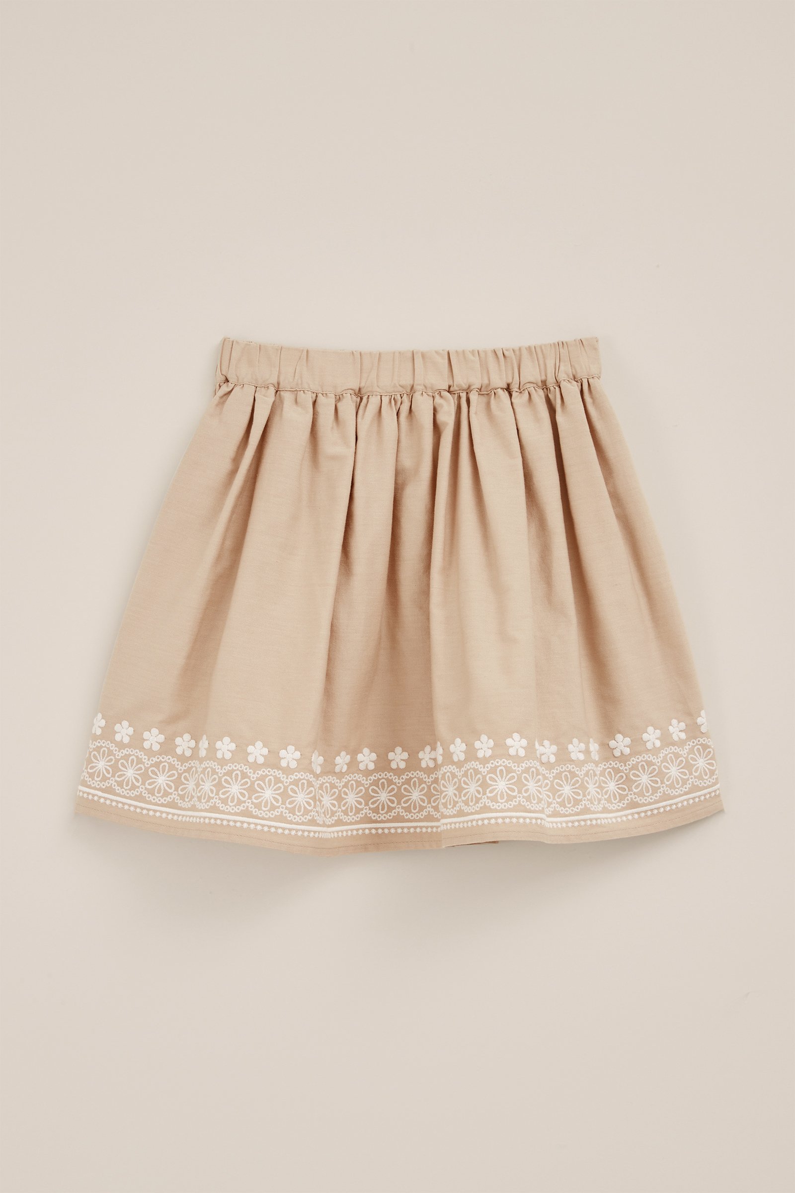 Meisjes rok met embroideries WE Fashion Beige