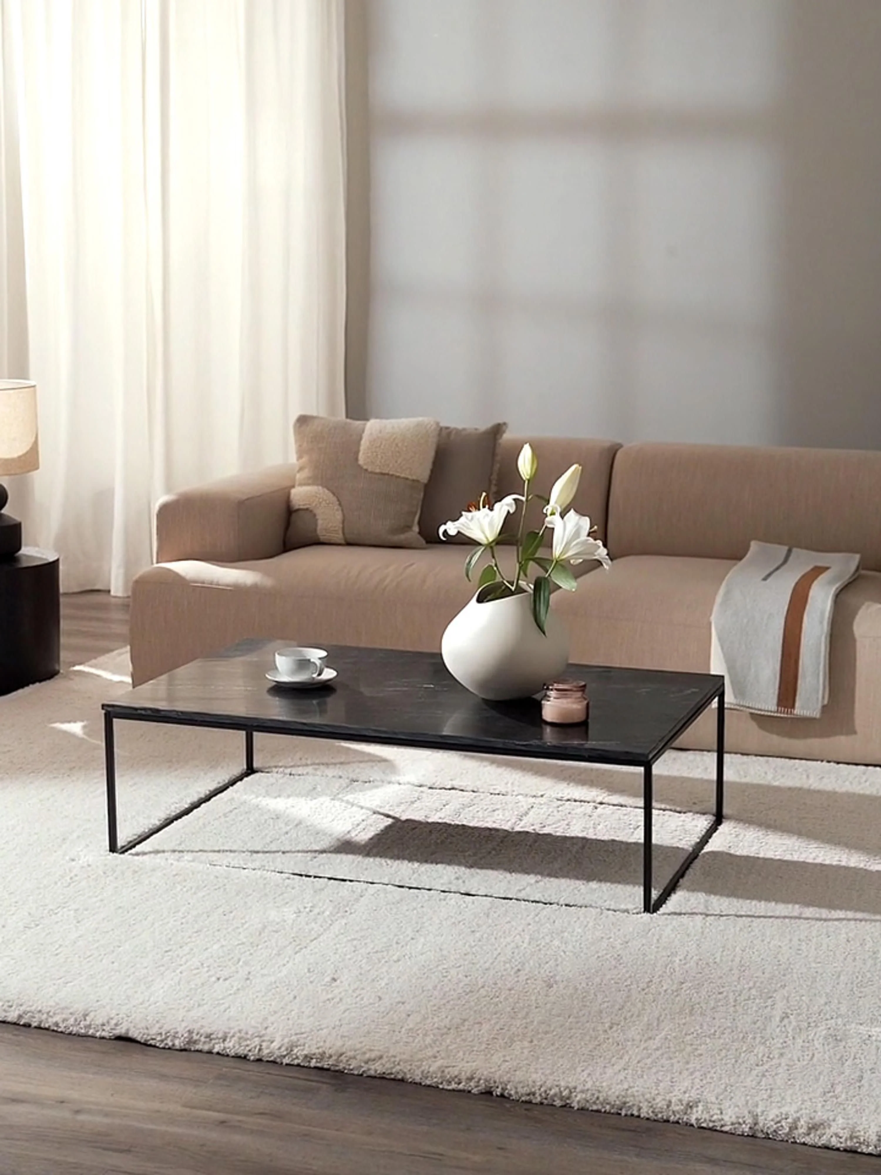 Grote marmeren salontafel Alys