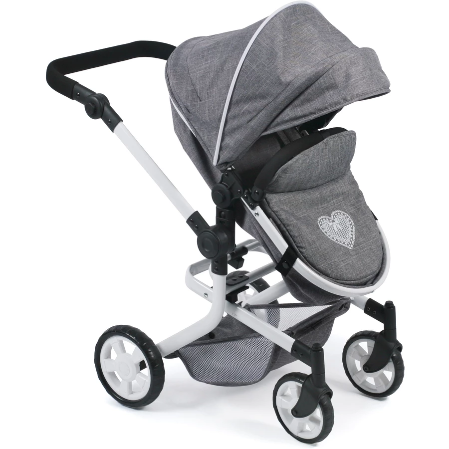 BAYER CHIC 2000 Kombi-Puppenwagen MIKA Jeans grey