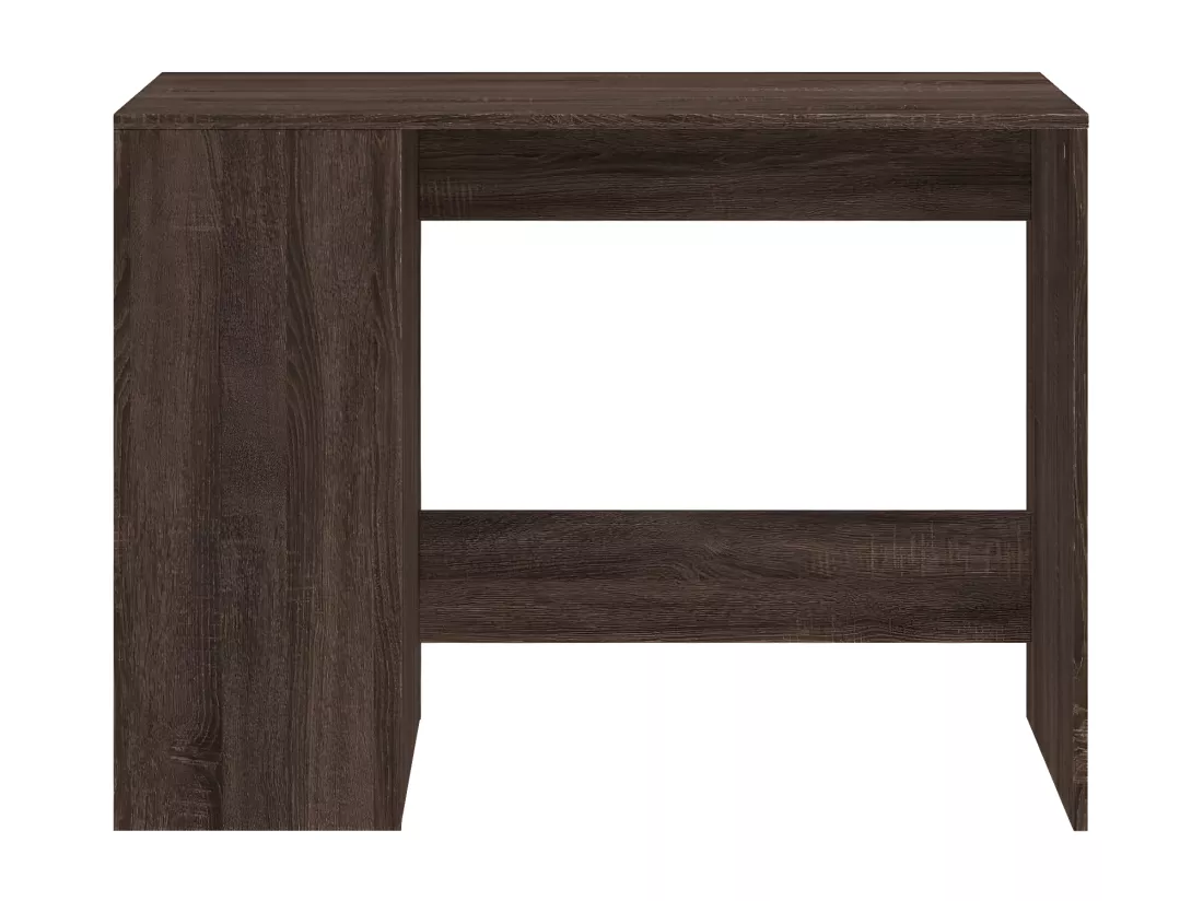 Bureau chêne marron 102x50x75 cm bois d'ingénierie